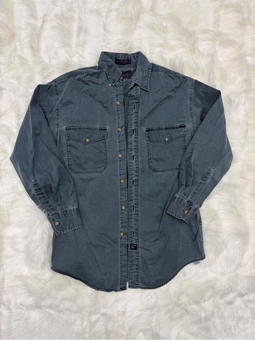 The Arrow Company 100% Cotton Button-Up Denim Shirt, Size Small